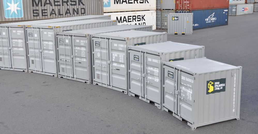 shipping containers of all sizes