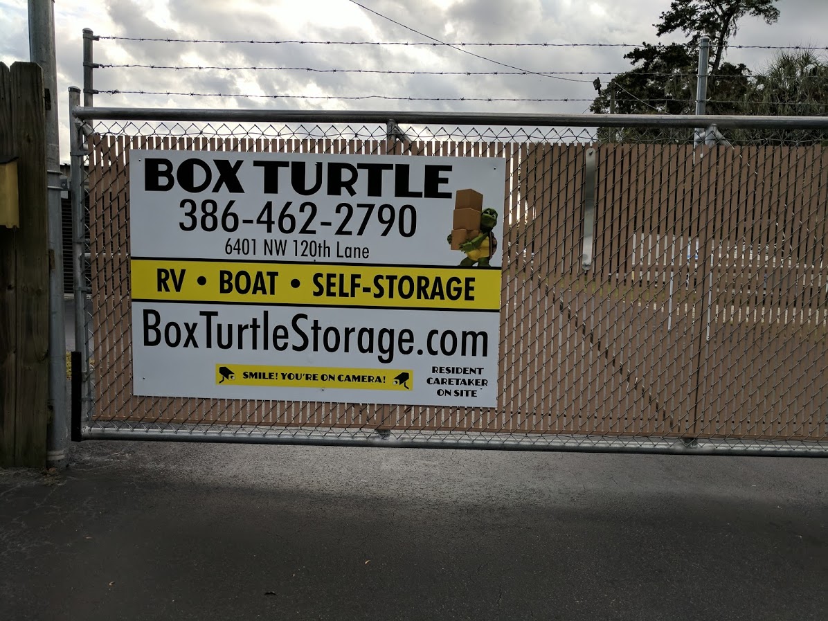 Box Turtle Storage Sign