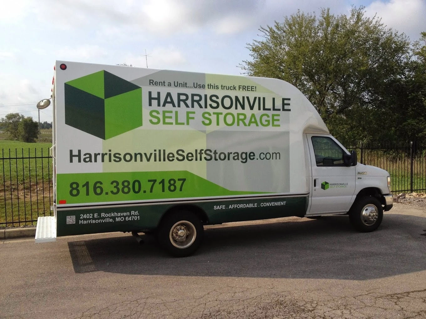 Moving truck at Harrisonville Self Storage