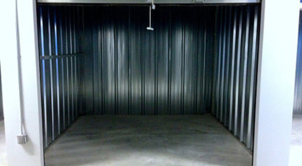 Inside of a self storage unit in Haw River, North Carolina