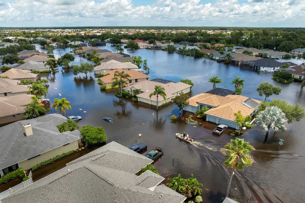 Flooded Neighborhood Florida Hurricane