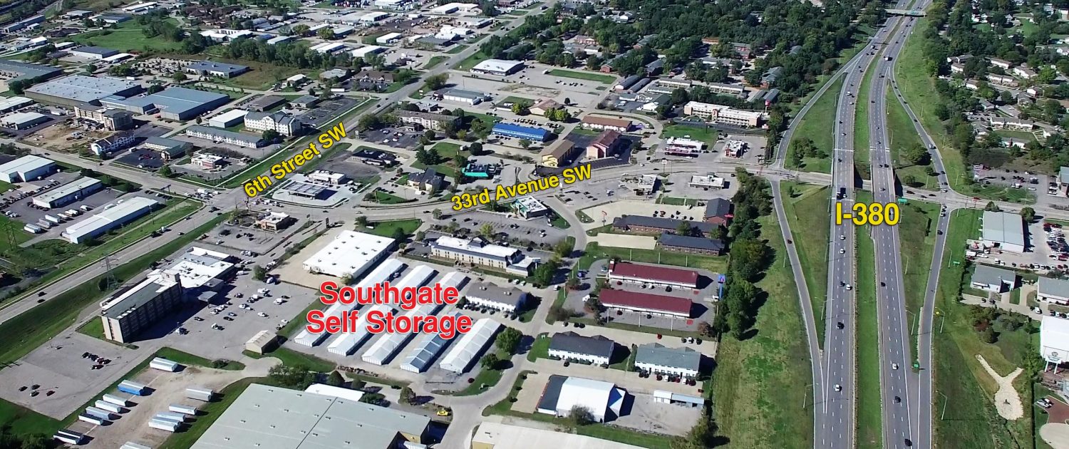 labeled map of the facility and nearby cedar rapids