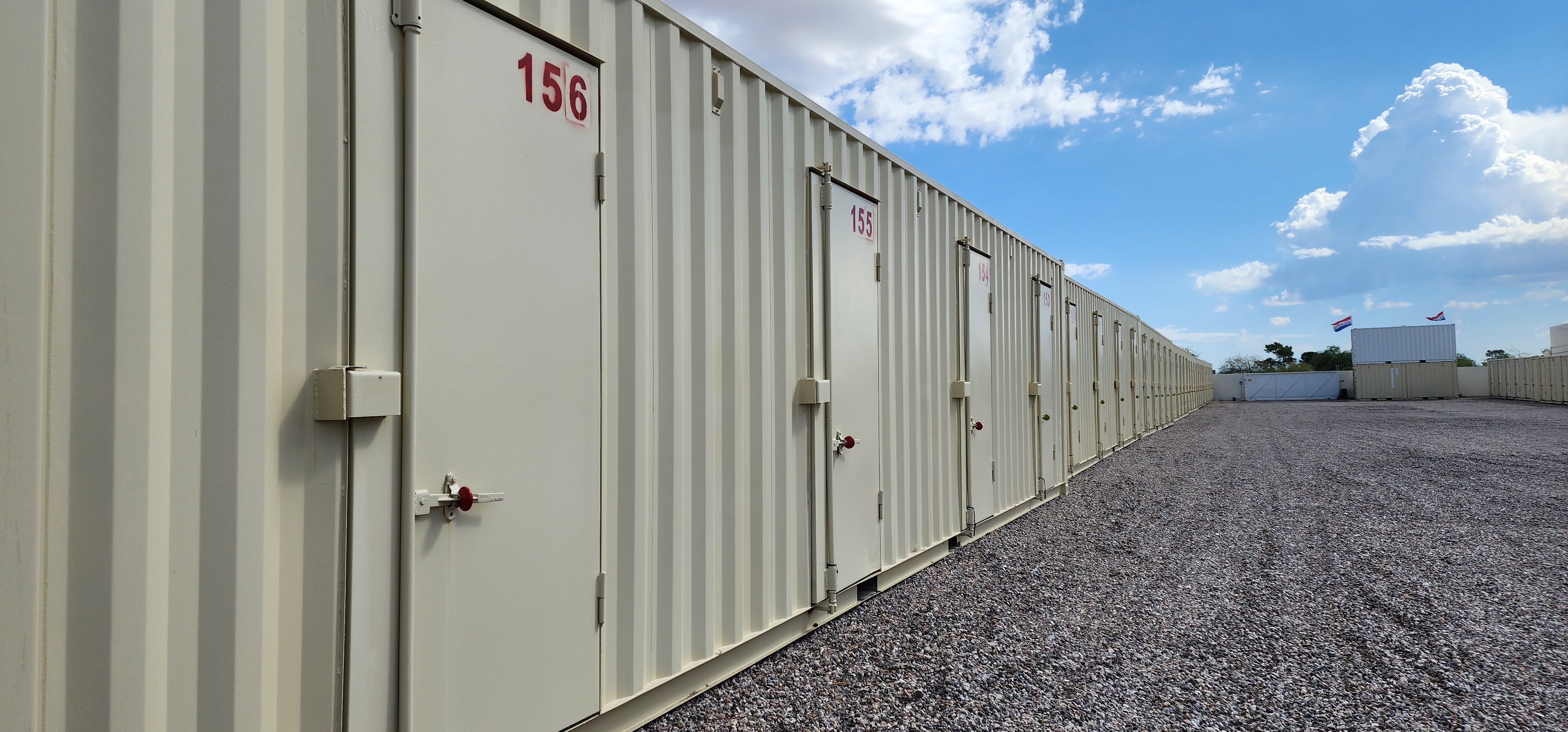Rows of Storage units