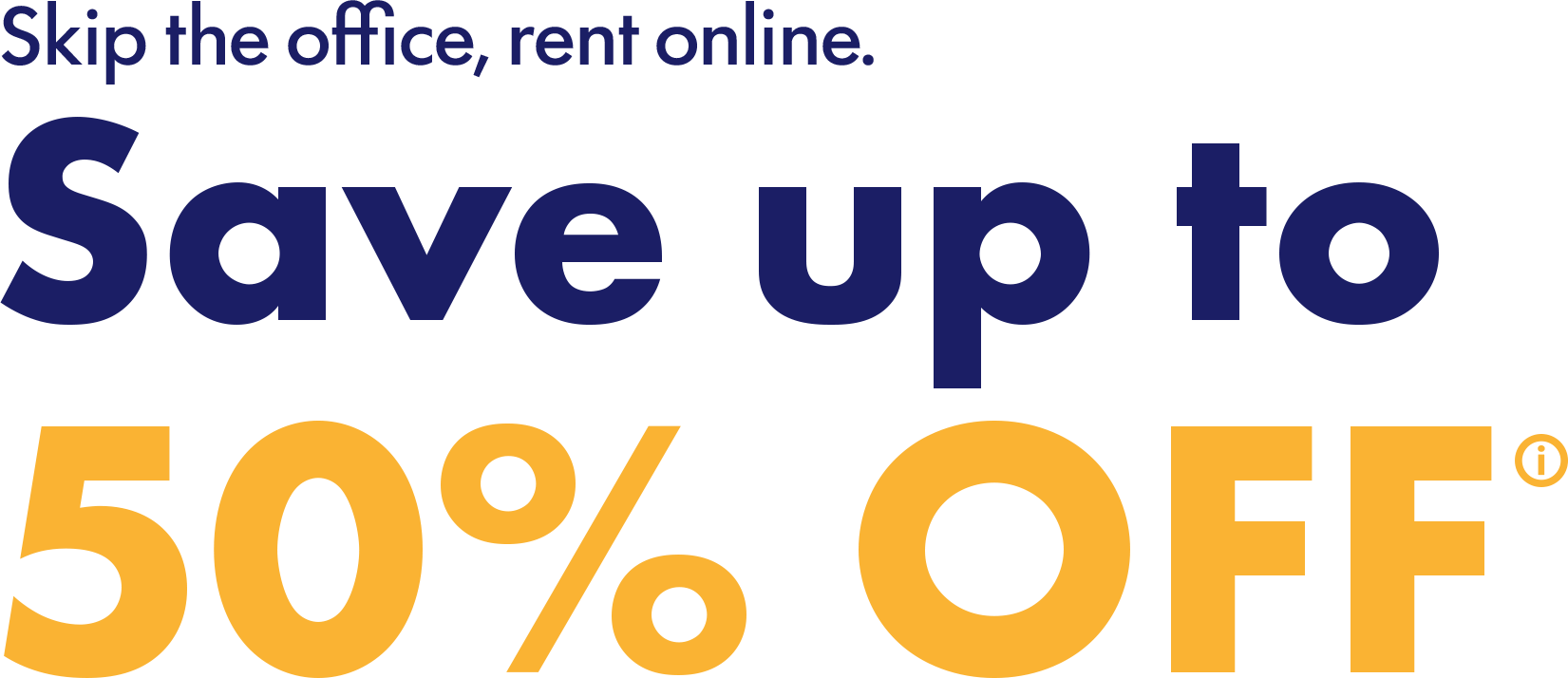 Save up to 50% off first month of storage!