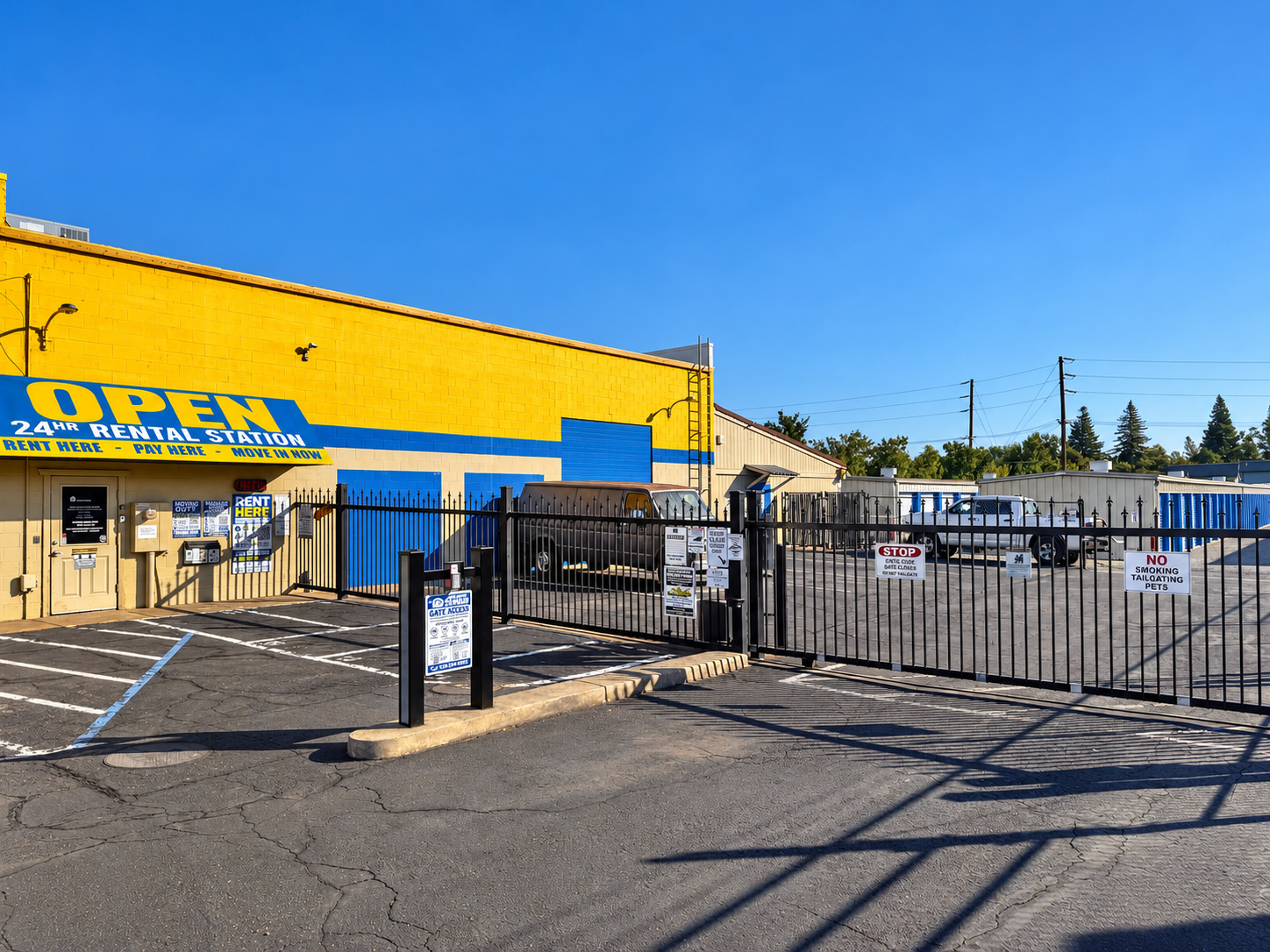 Ace Mini Storage Entrance Gate - Redding Ca Reddingstorage.com 