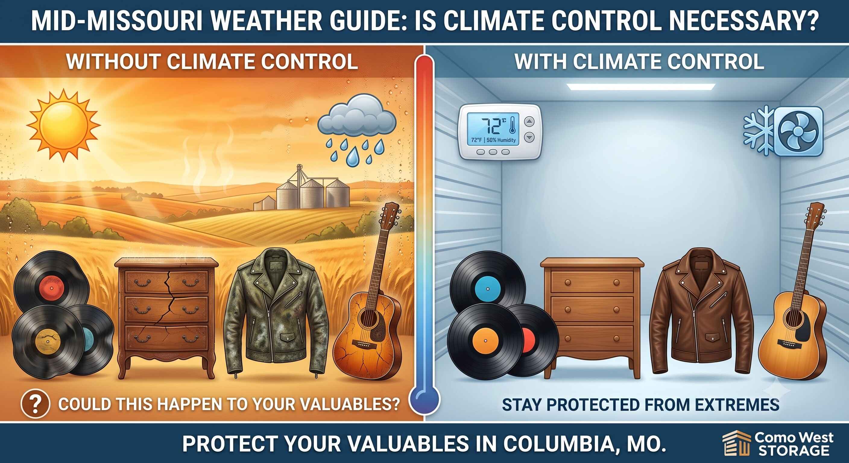 Climate controlled storage vs. self storage