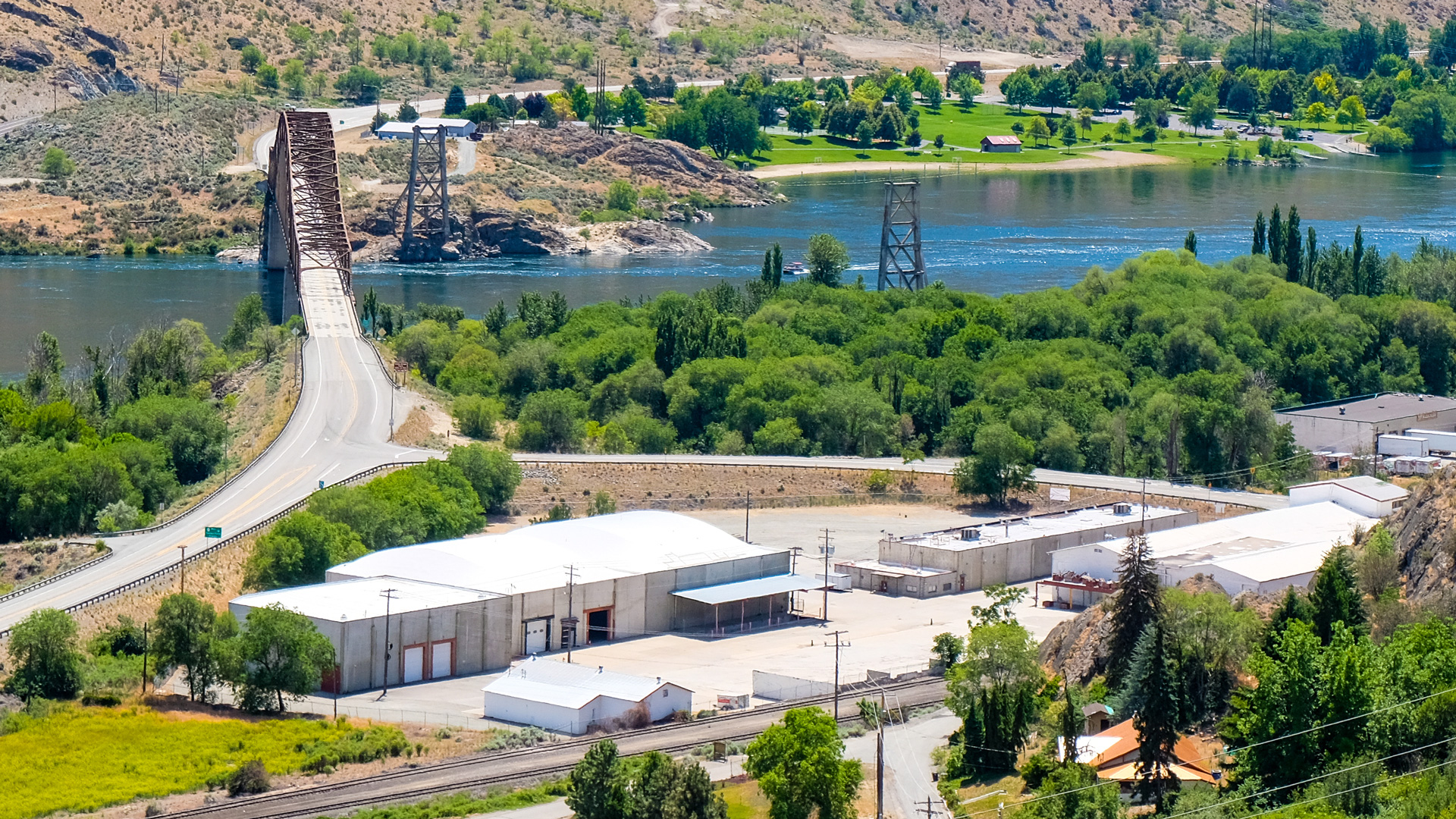 aerial view of the facility chelan wa