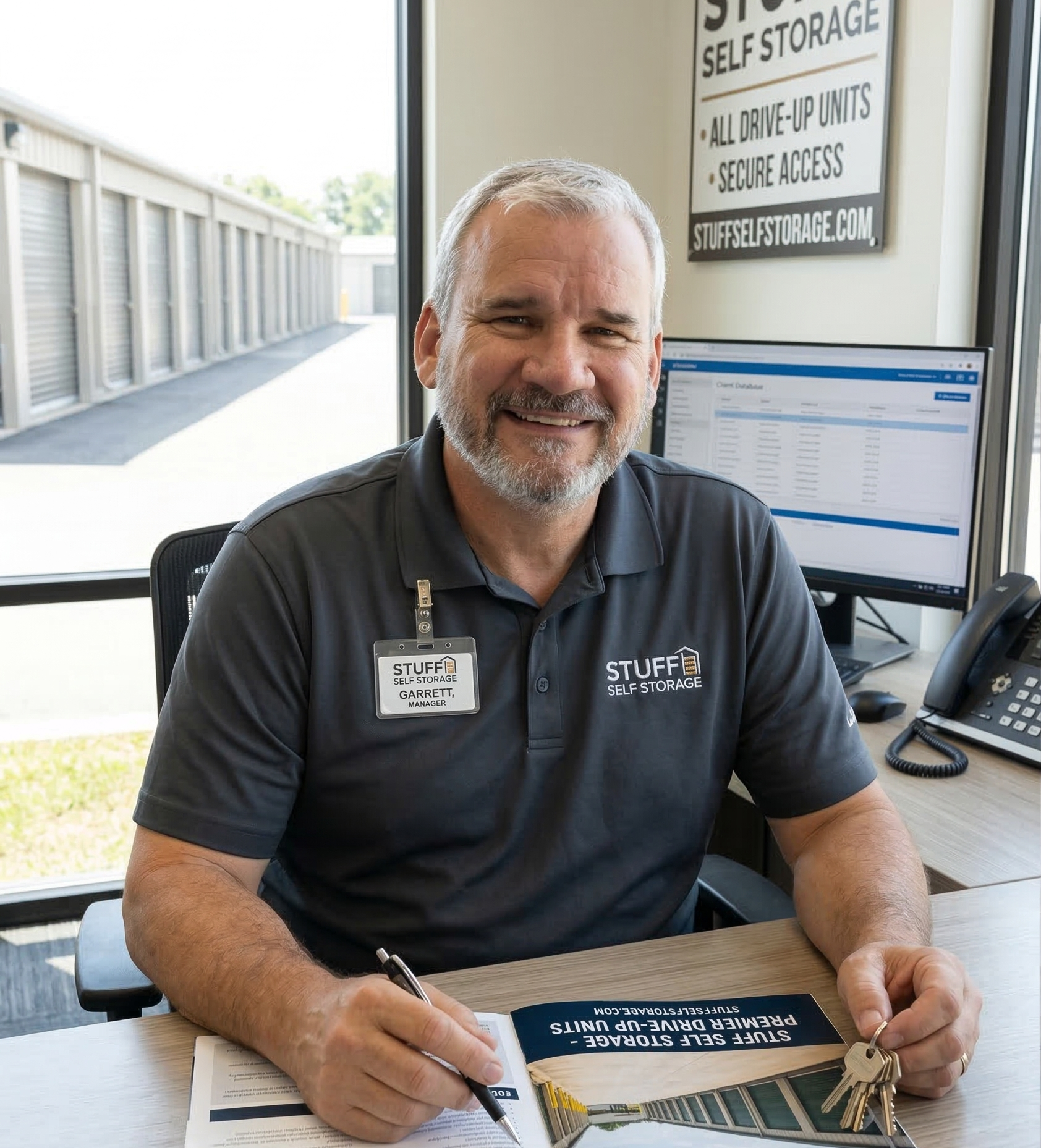 Garrett, manager at Stuff Self Storage 