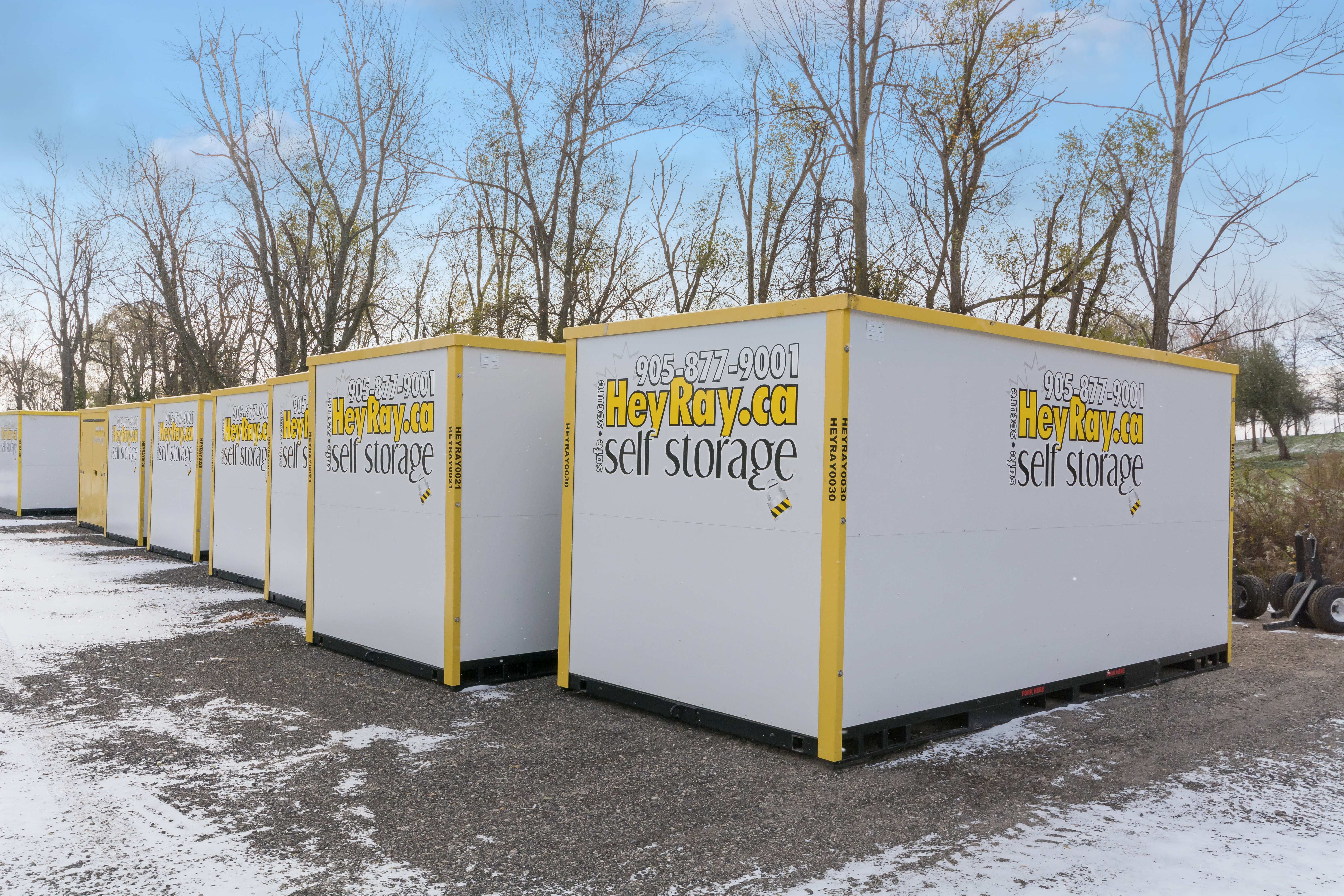 Line up of our portable storage units