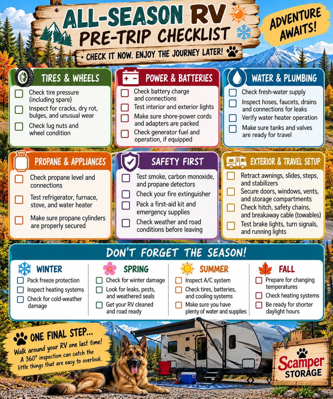 Checklist for All Seasons All Season RV Checklist