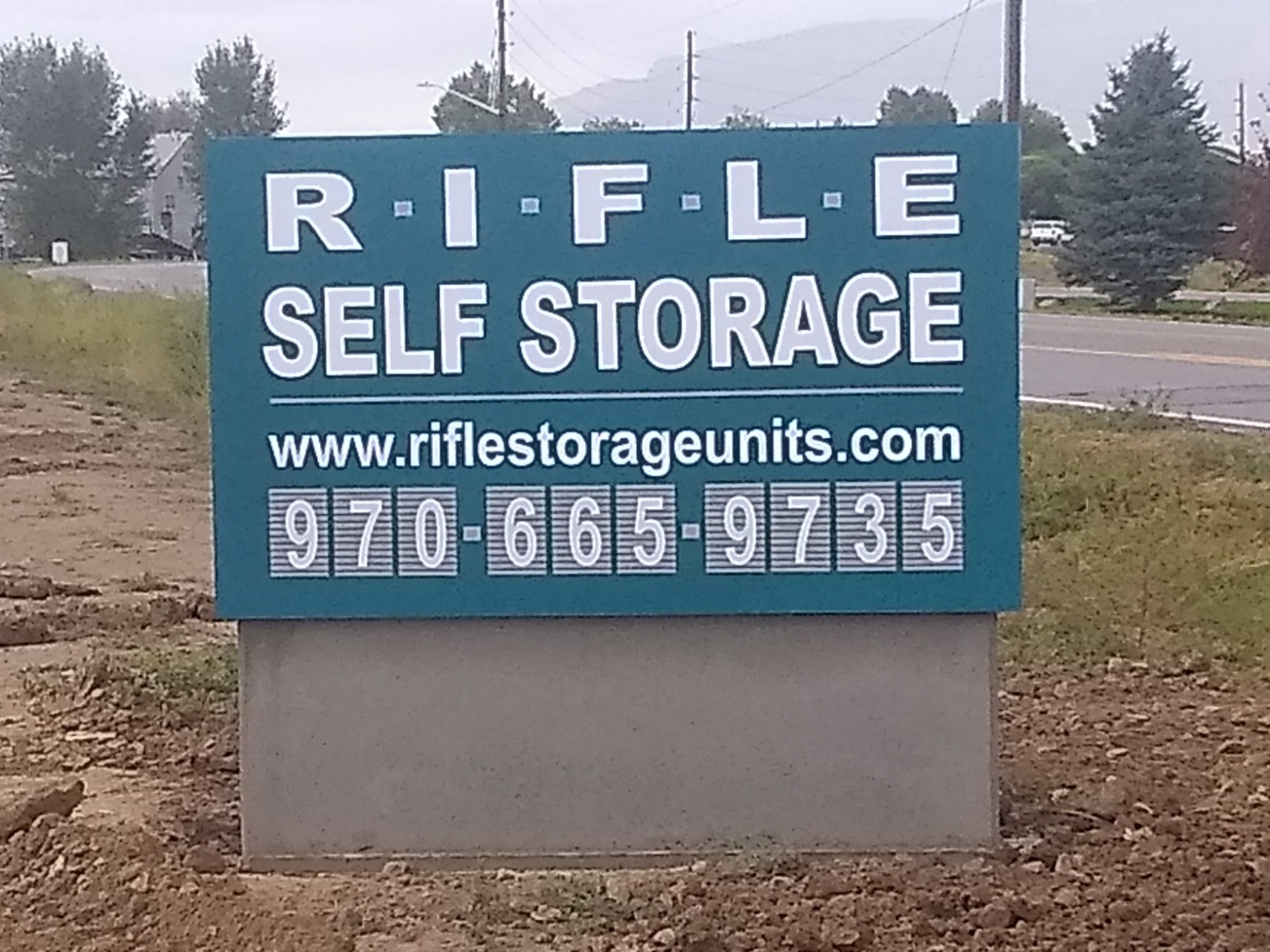 rifle self storage  located at 1889 Airport Road. Rifle, CO 81650