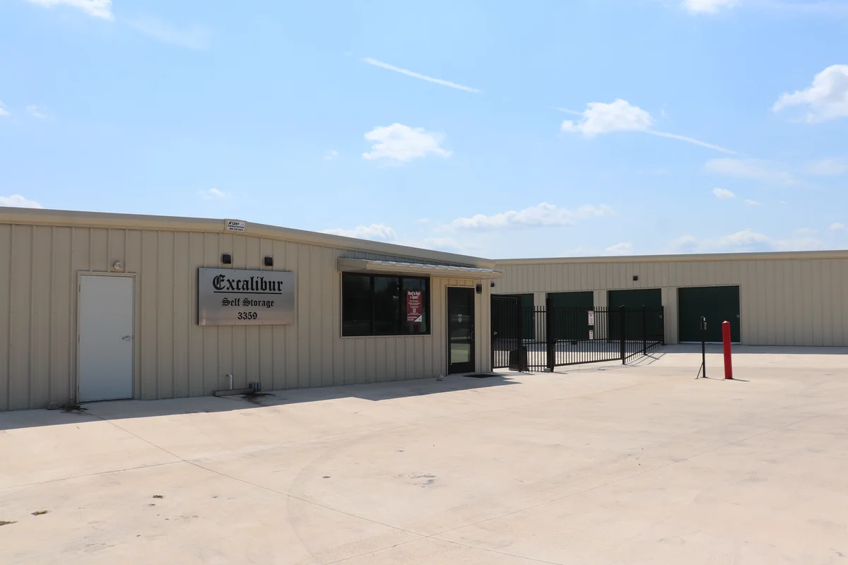 entrance for excalibur self storage in burnet, TX