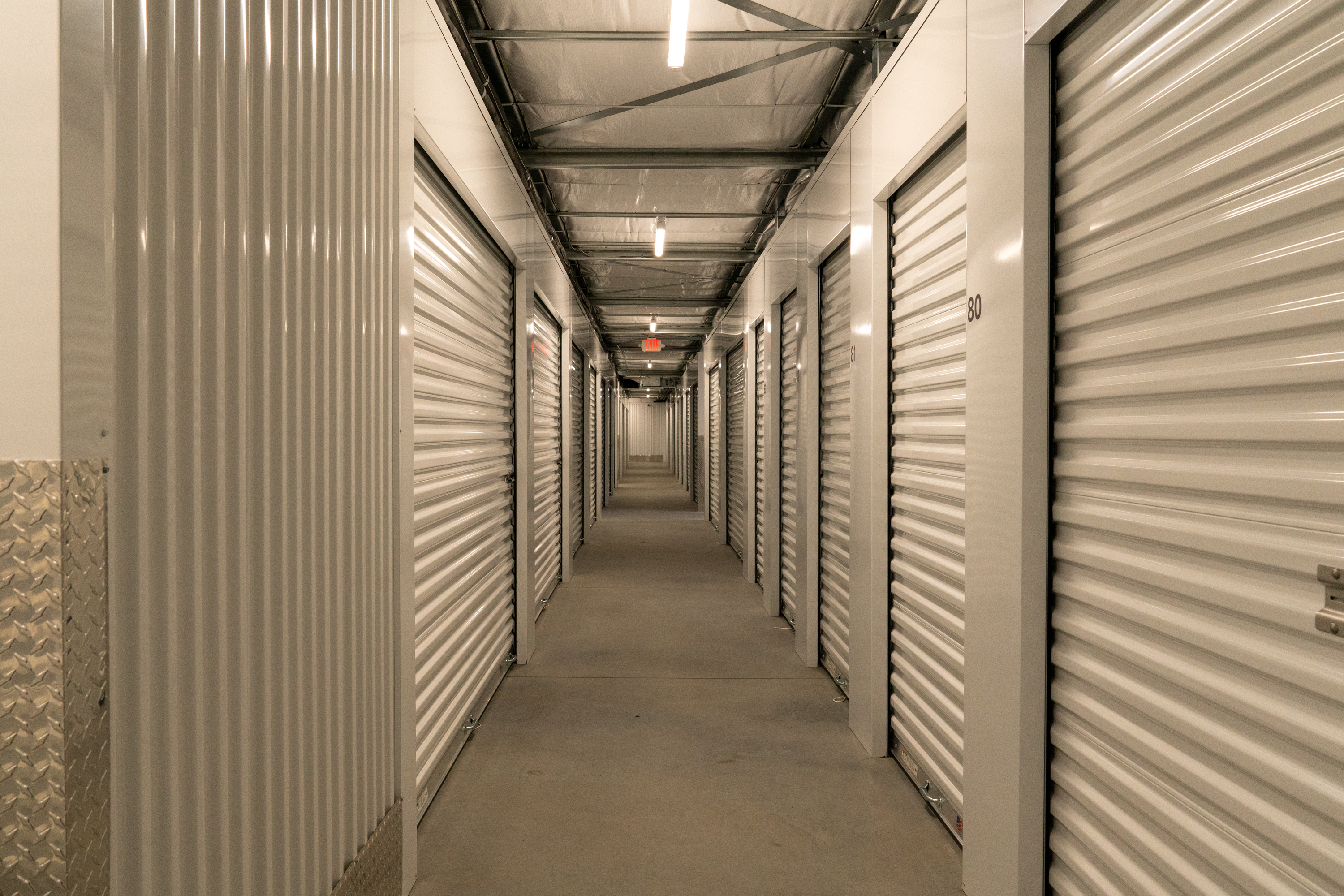 Interior view of self storage units