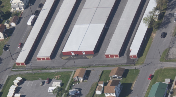 Overhead view of self storage facility in Cumberland, MD