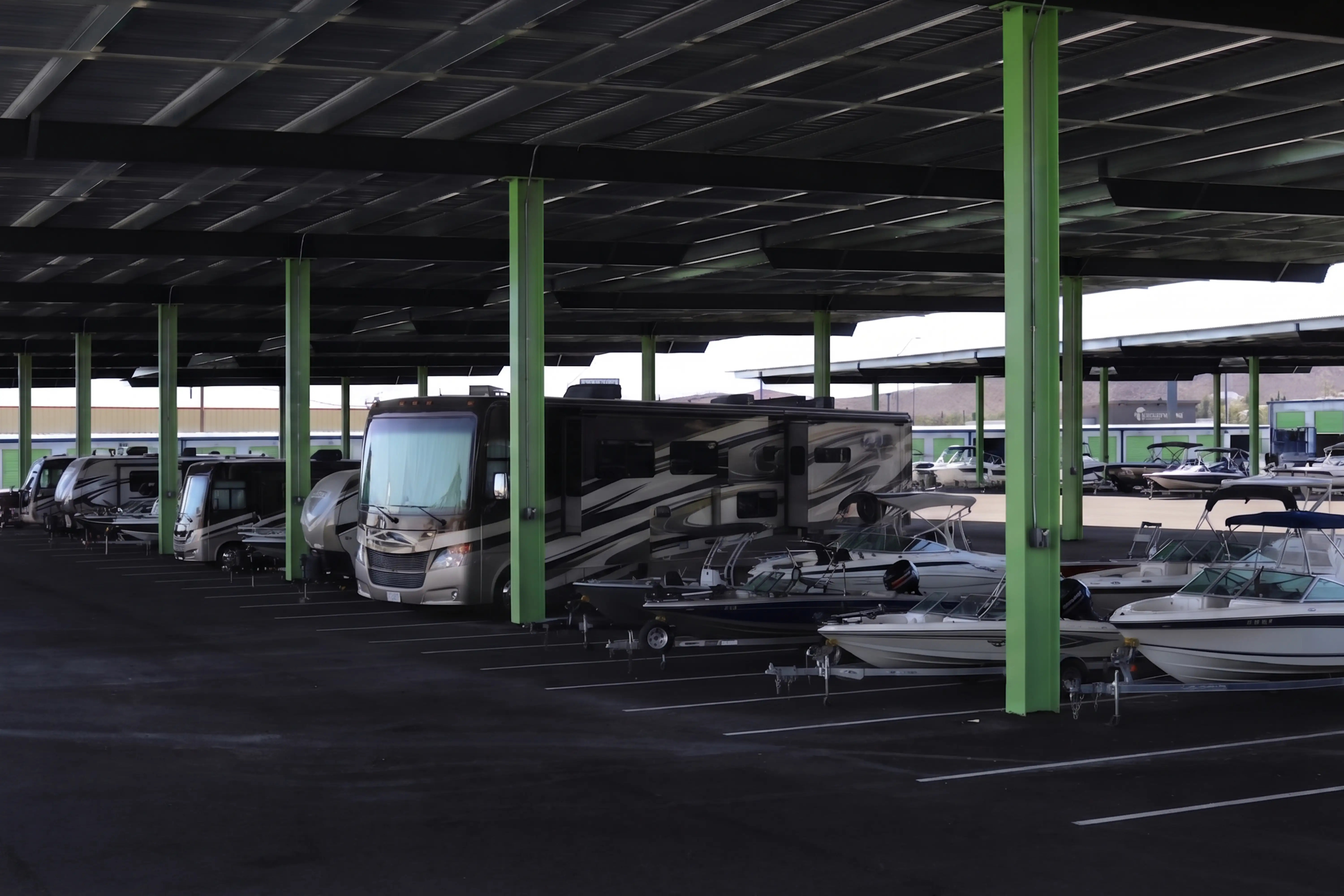 Covered RV, Boat, Trailer parking