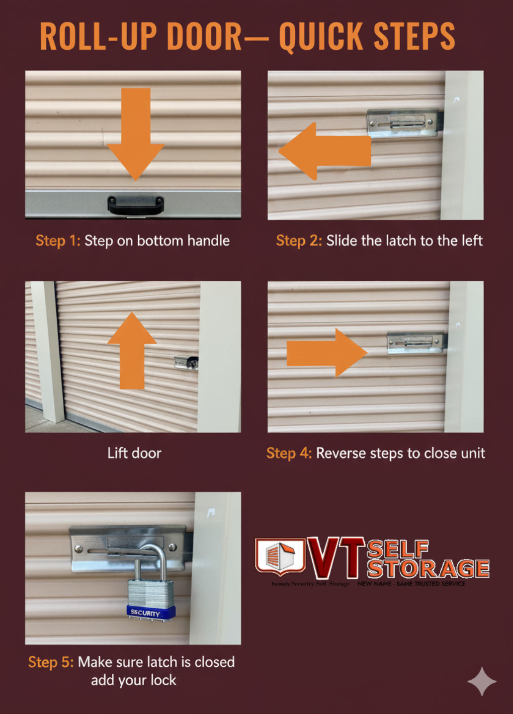 How to Open Your Unit Door How to Open Your Unit Door