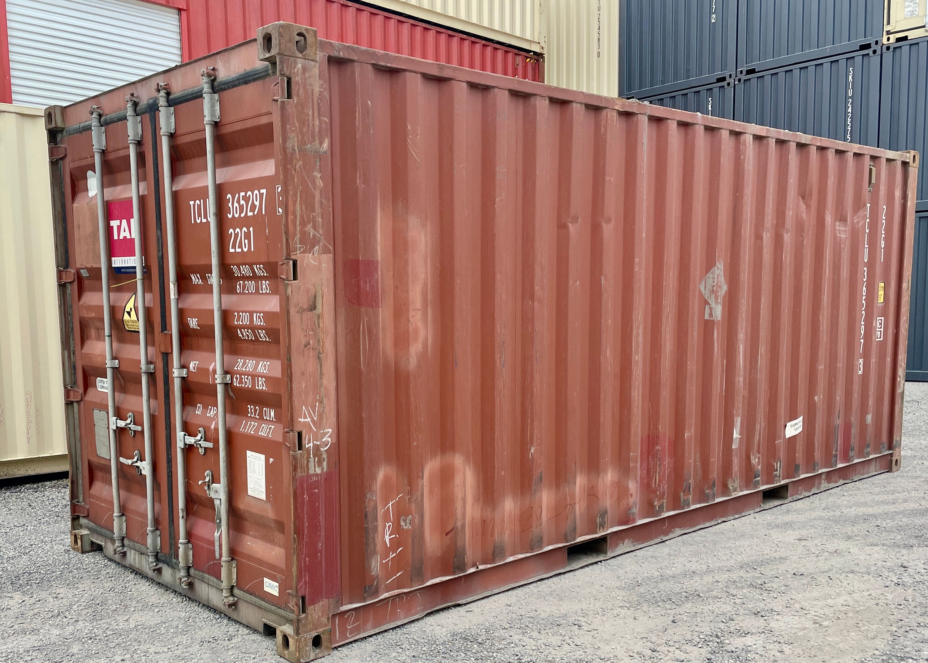 20 foot shipping container wind and water tight exterior