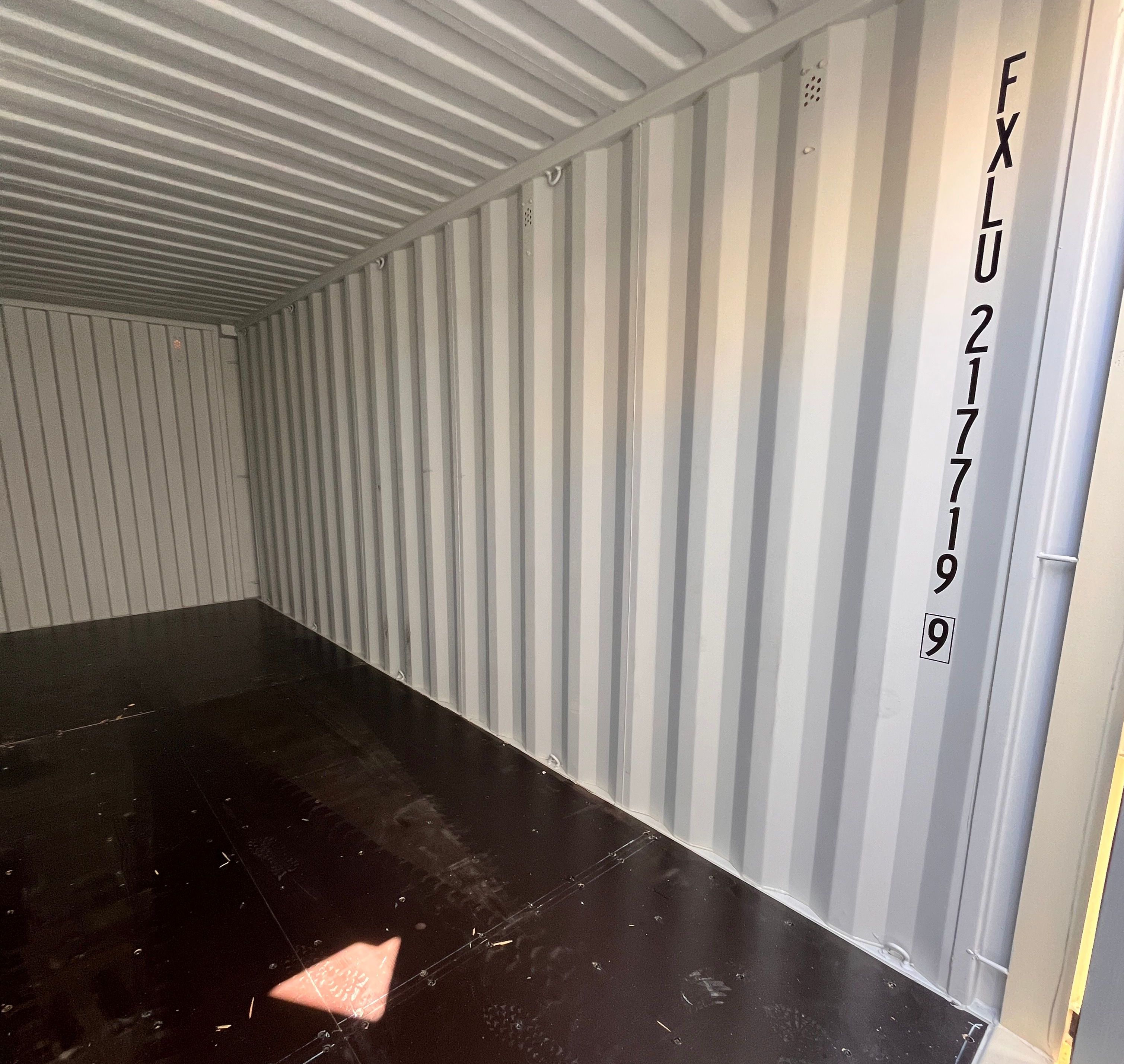 20 foot shipping container one trip interior