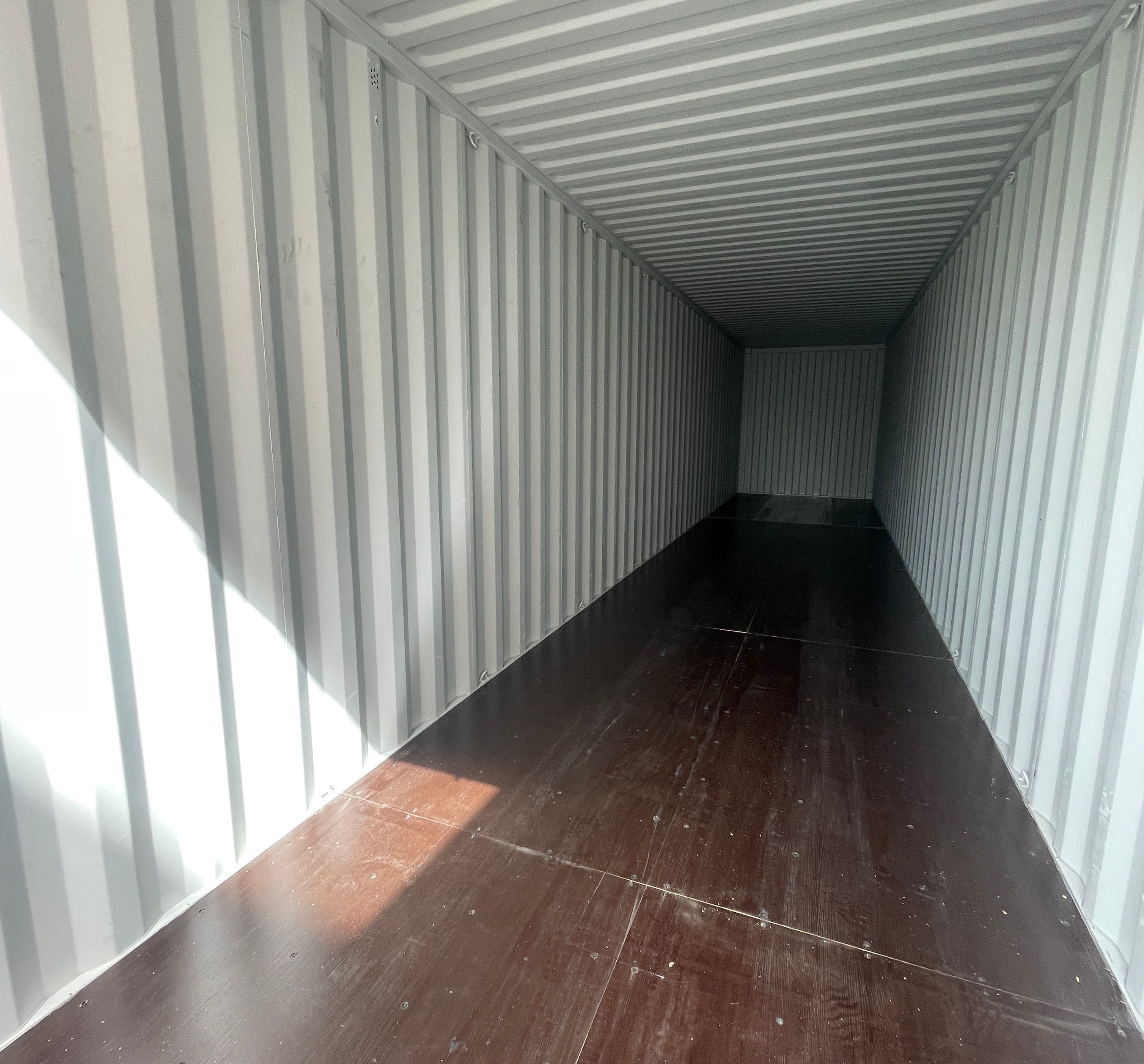 40 foot shipping container one trip interior