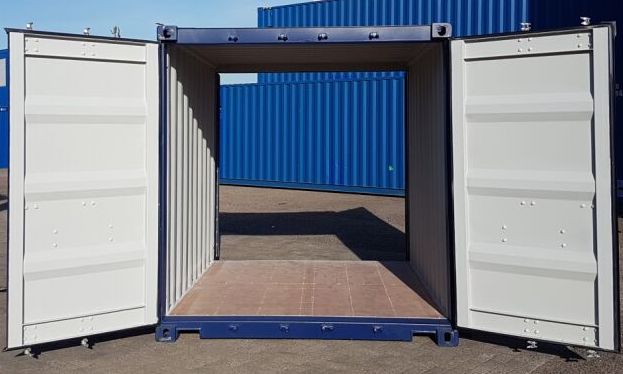 shipping container with double door