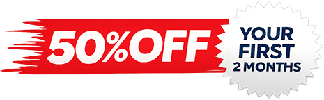 50% off on your first 2 months 50% off on your first 2 months