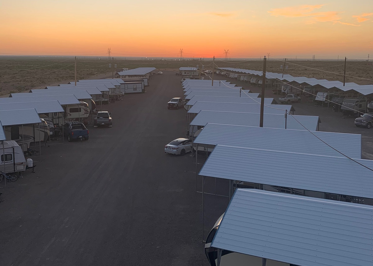 Covered RV Parking in Pecos TX