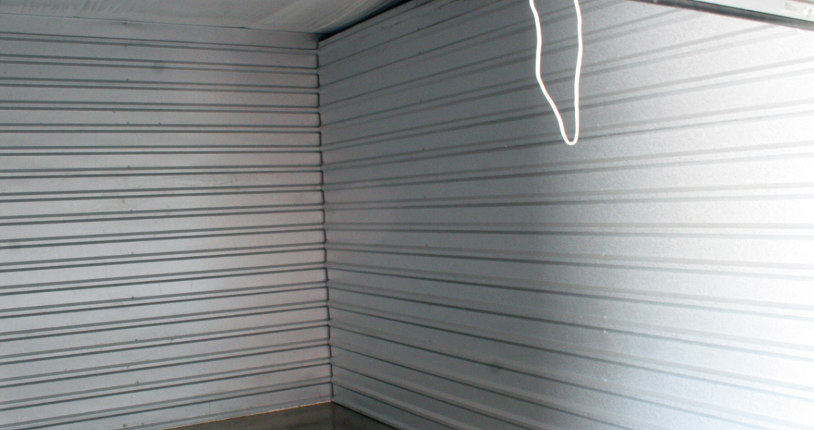 Inside a storage unit
