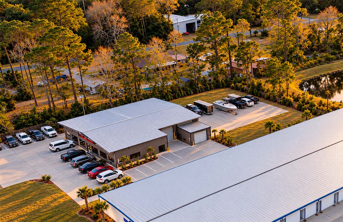 Aerial view of FreeUp Storage St. Marys Douglas Drive