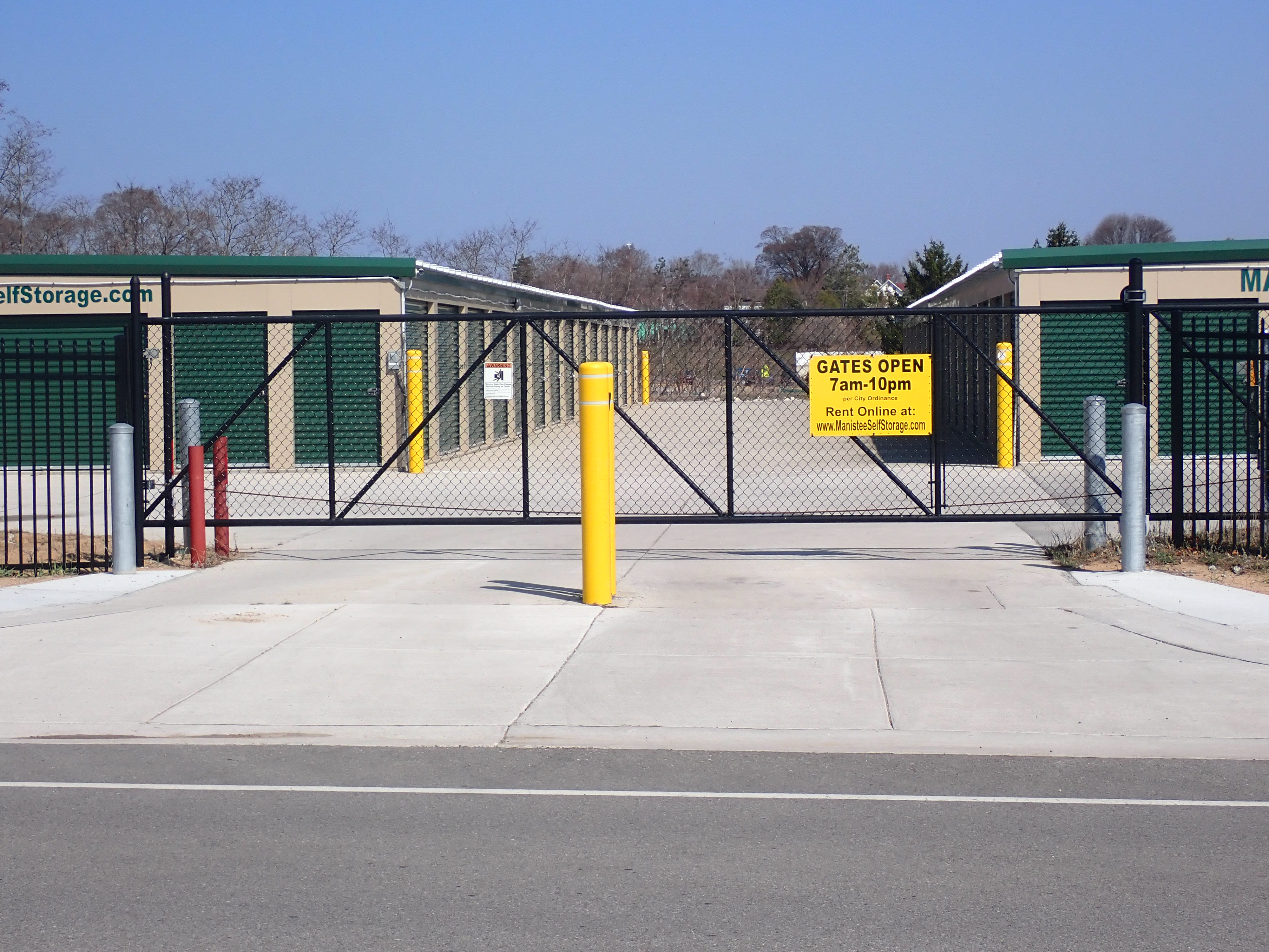Fenced and gated storage facility in Manistee, MI