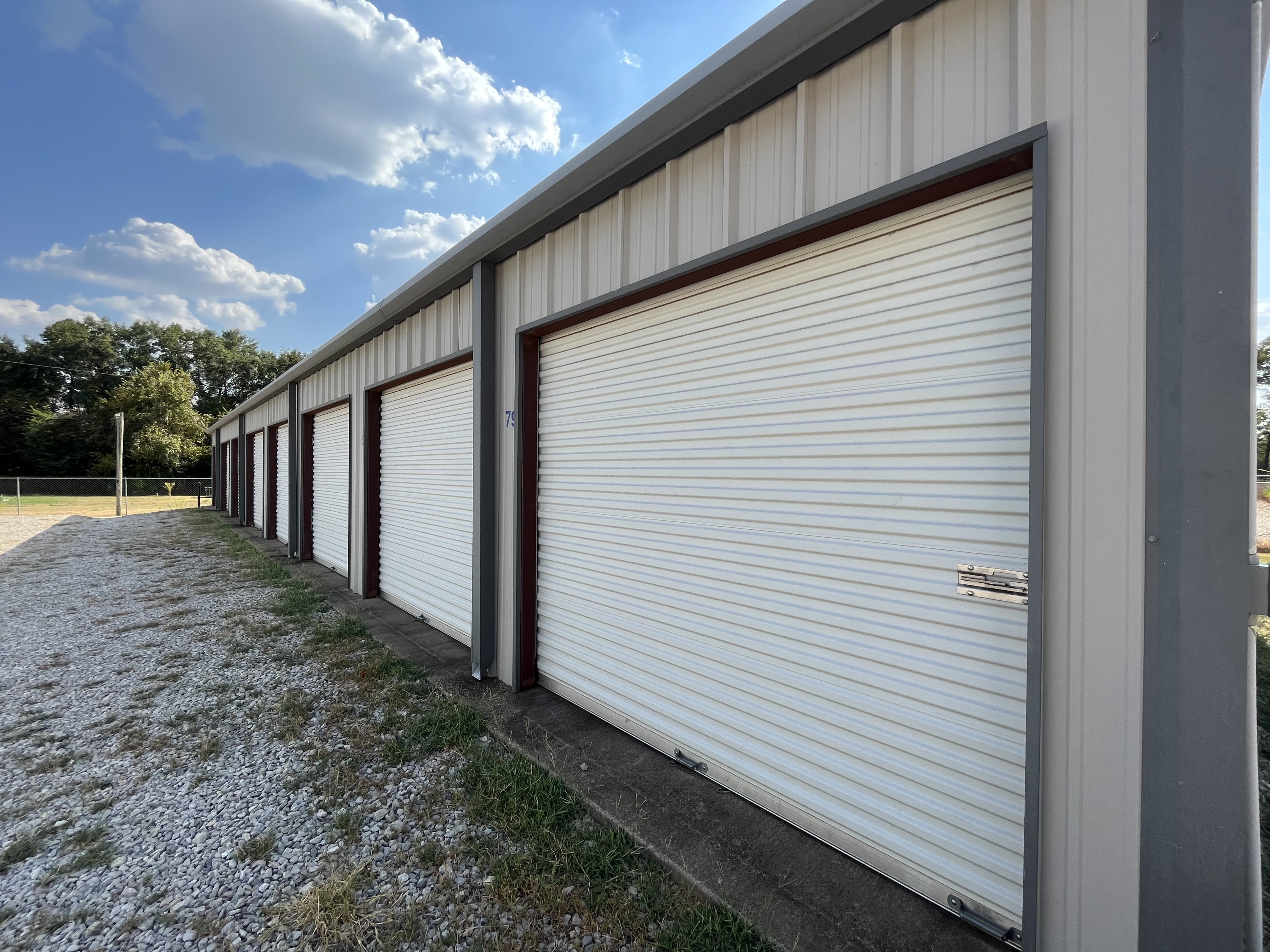 Row of storage lockers