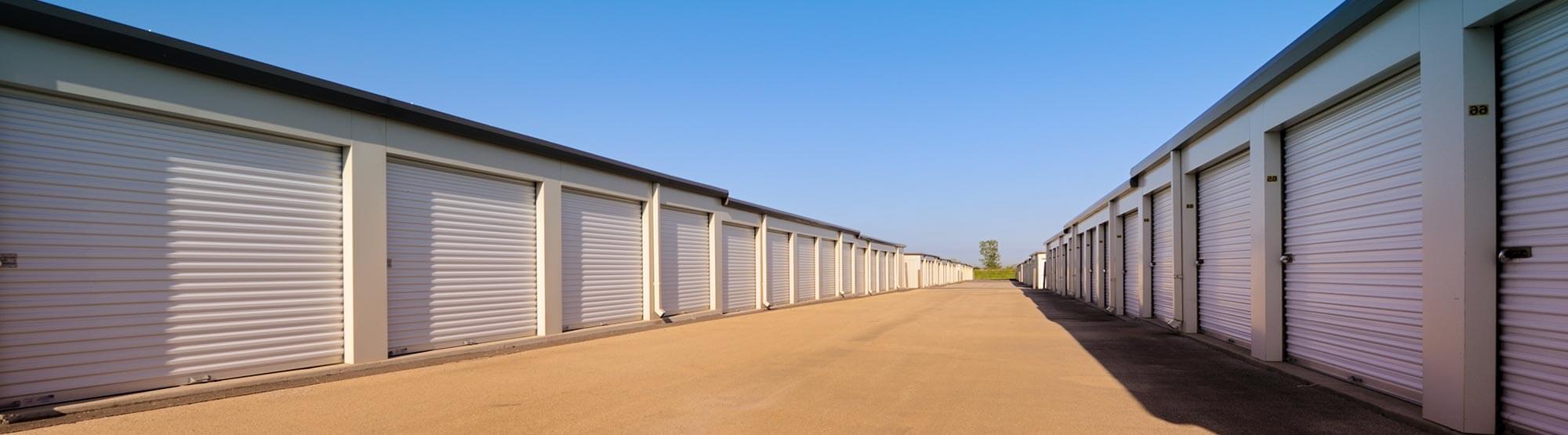 Rows of storage units in Colorado Springs, Colorado