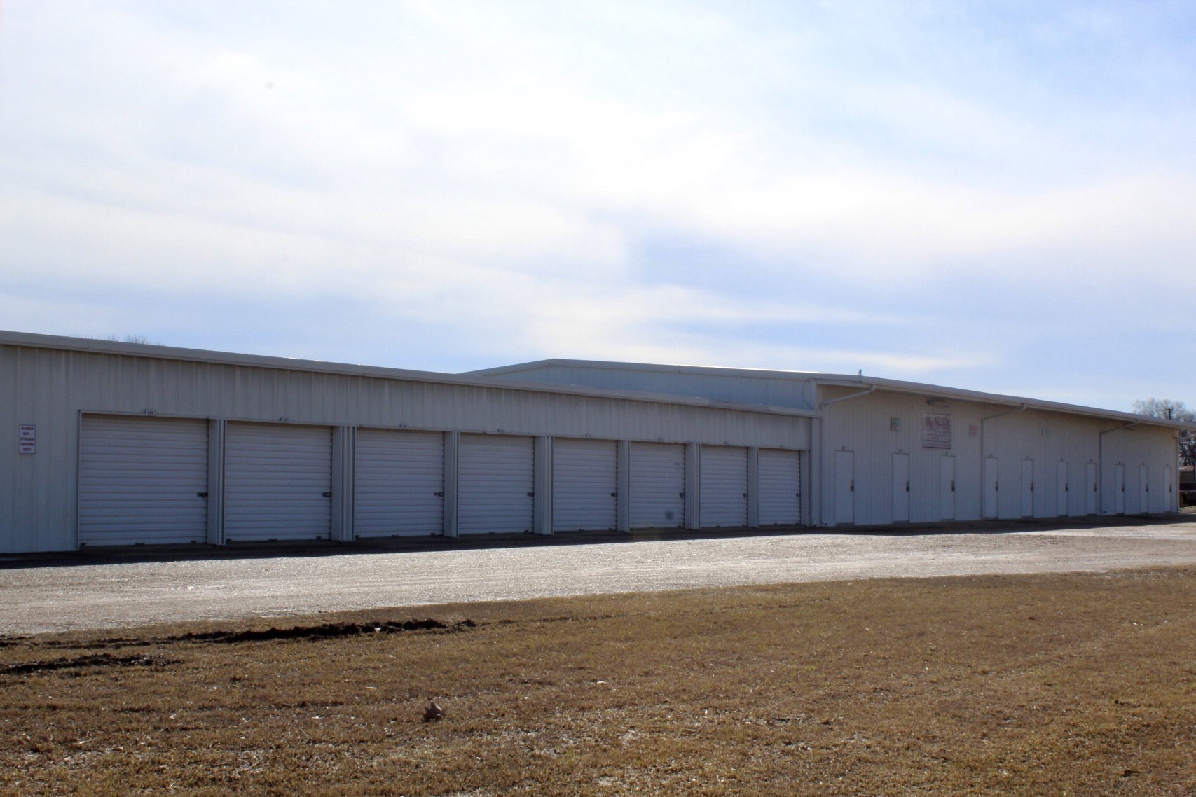 Self Storage building with drive up, exterior access