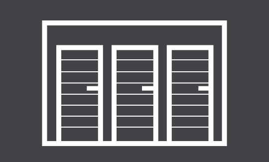 illustration of storage units in a row