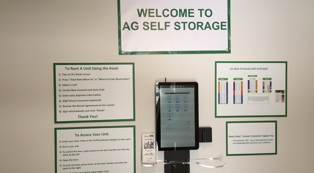 Self-service Kiosk at AG Self Storage