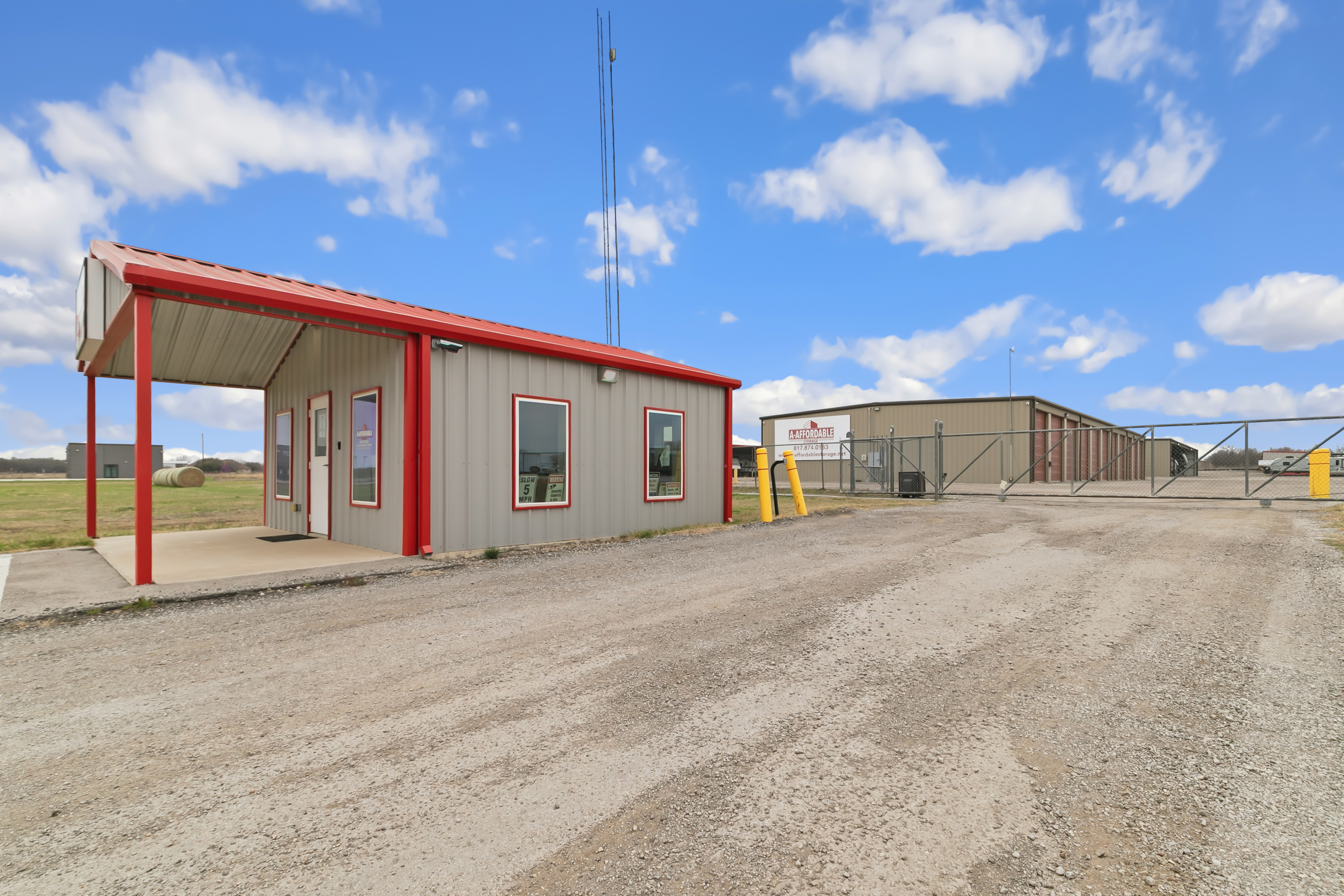 Secure electronic gate with 24/7 access for RV & Boat storage in Justin, TX