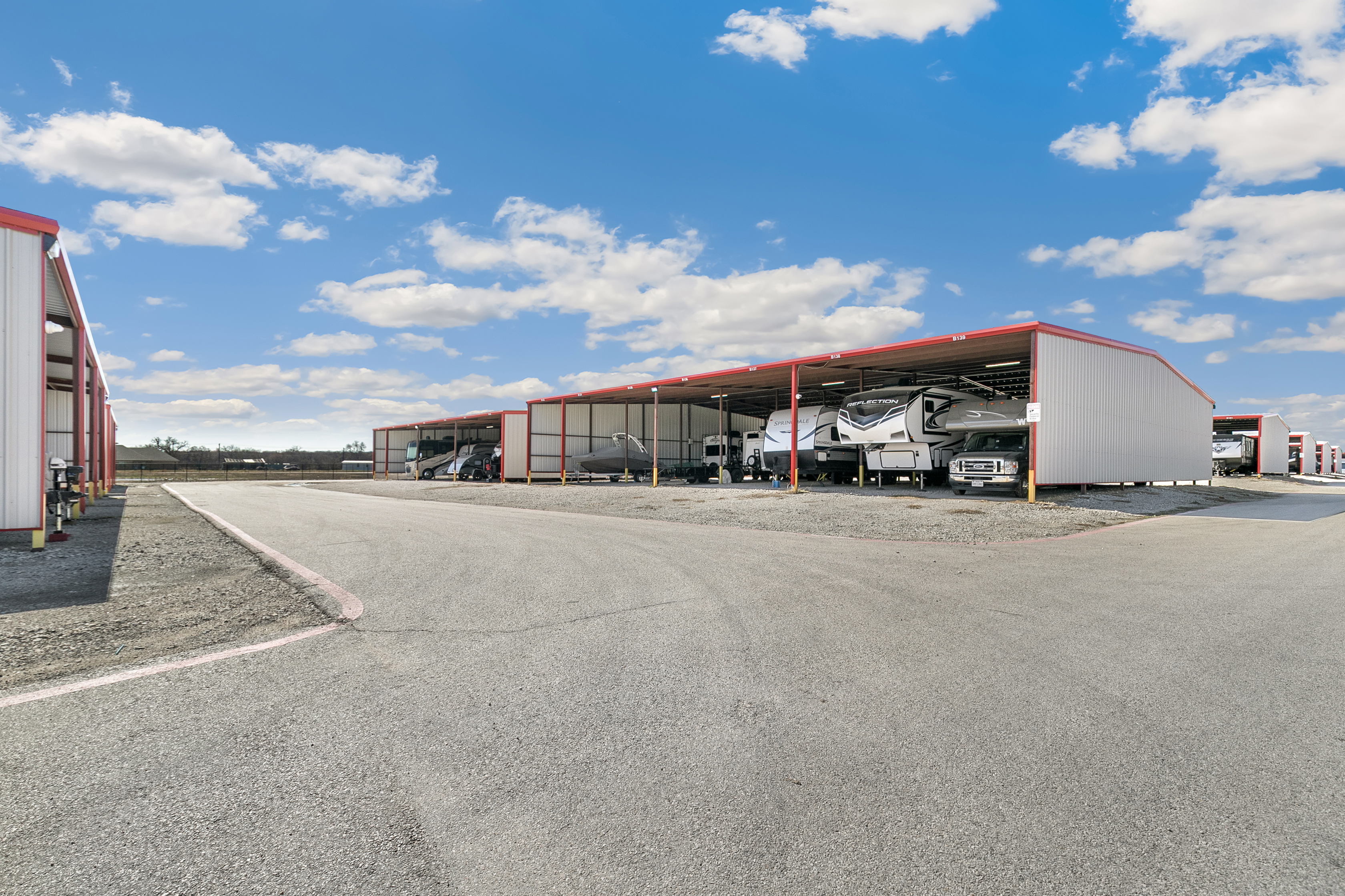 Covered RV & Boat Parking in Aubrey, TX with Electrical Hookups Covered RV & Boat Parking in Aubrey, TX with Electrical Hookups