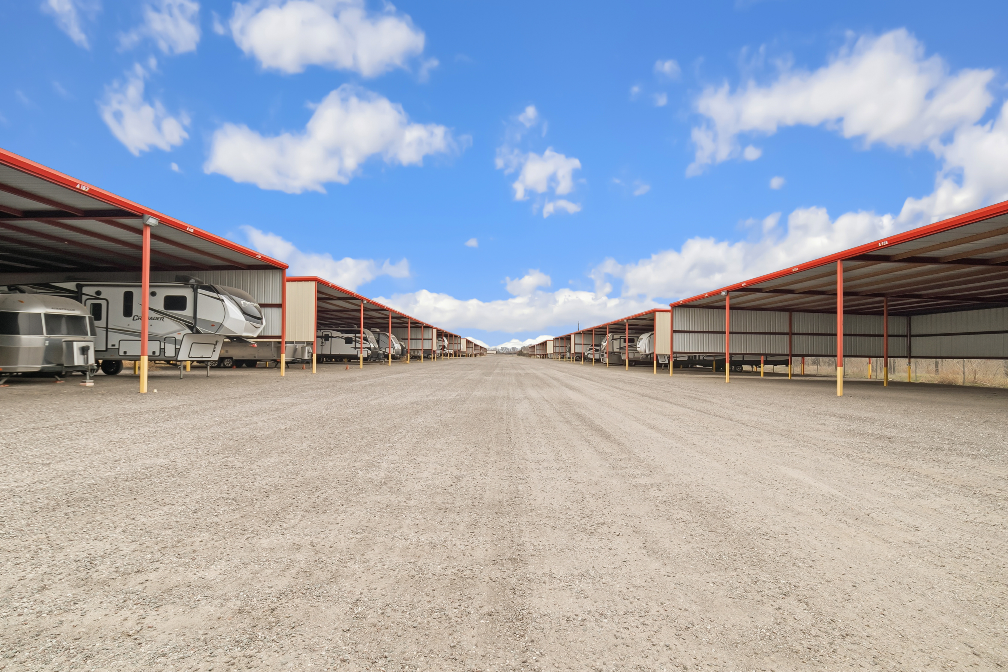 Covered parking for Boat & RV storage in Justin, TX