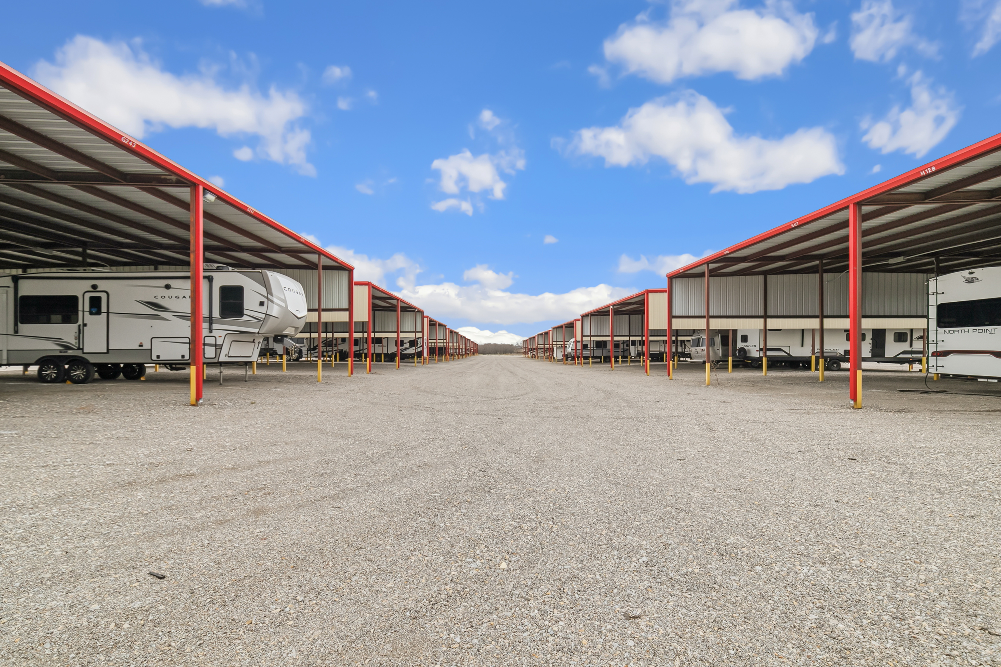 Covered parking for Boat & RV storage in Justin, TX