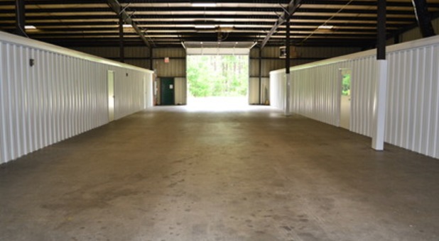 Interior Parking at AAA Security Mini Storage in Aberdeen, NC