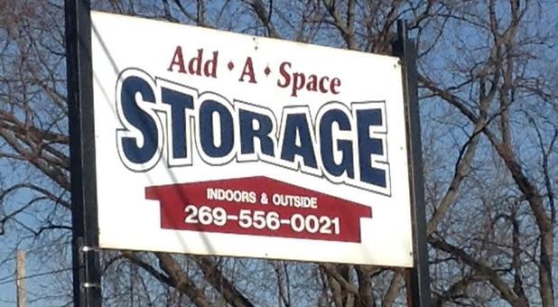 front sign to add a space storage