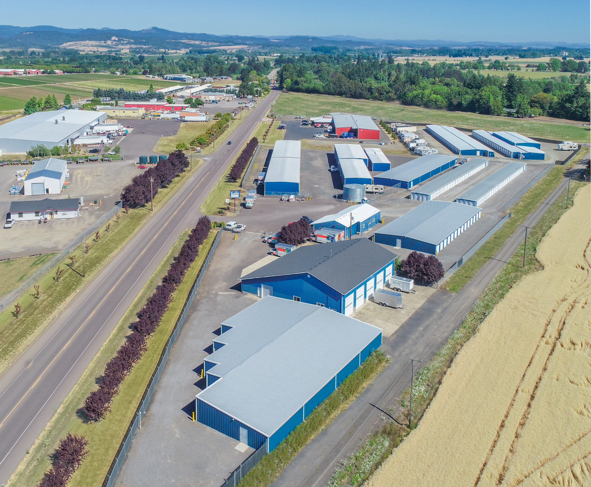 overhead view of McMinnville RV and Self Storage