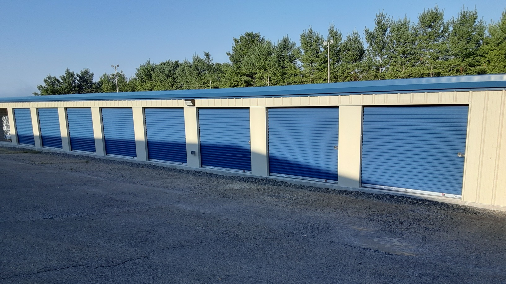 Outside storage units with drive up access