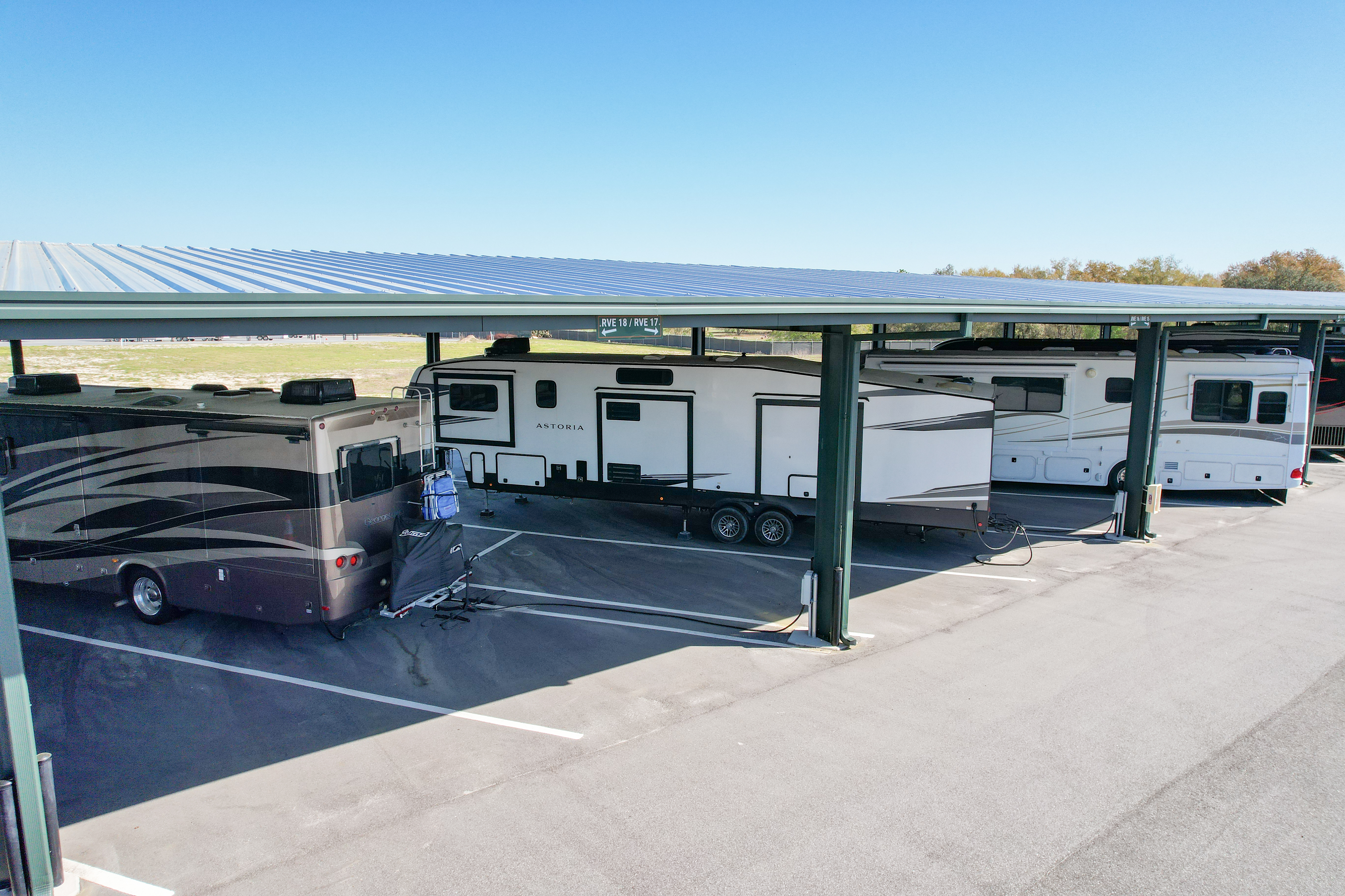 Covered RV and vehicle storage