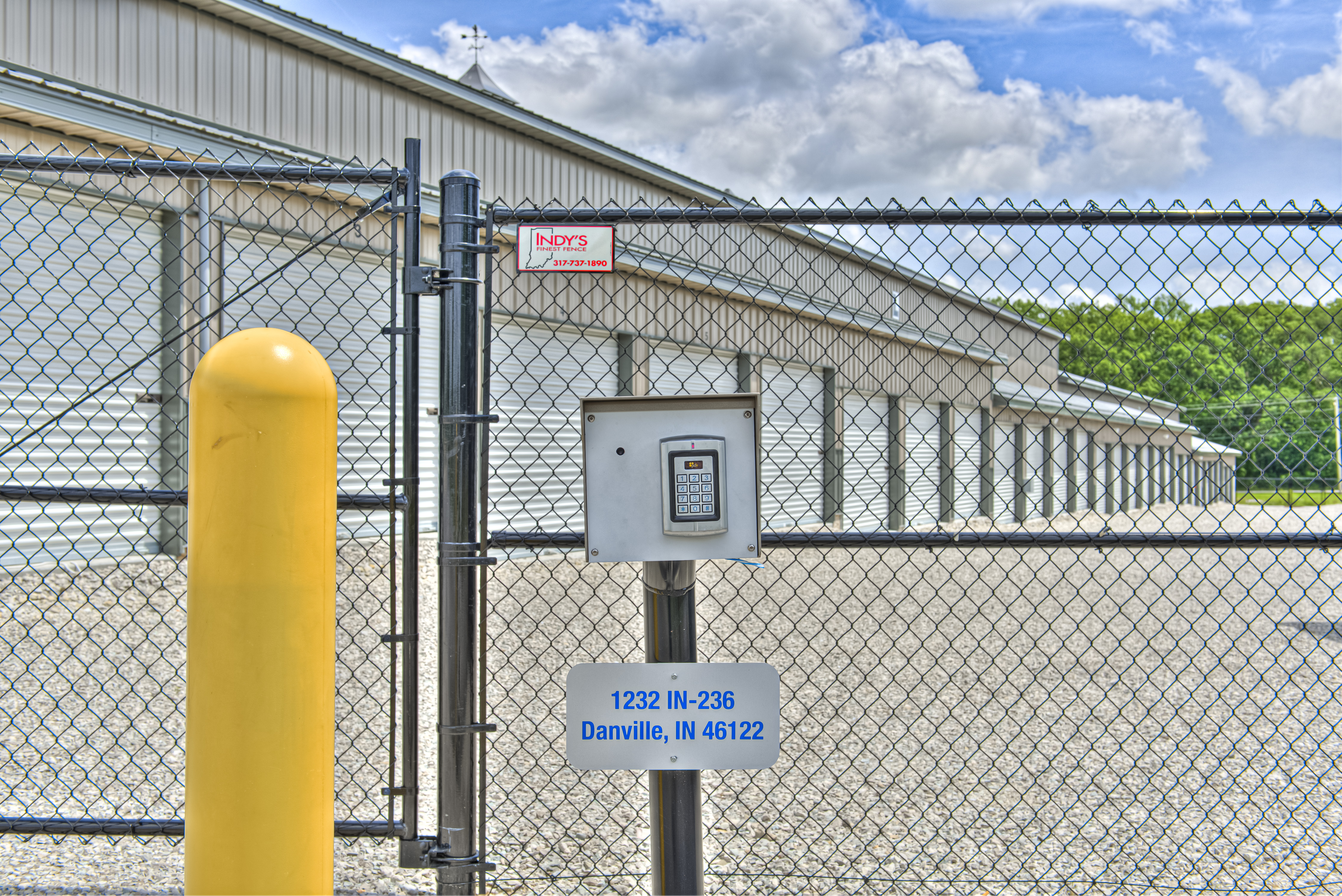 keypad access to storage facility