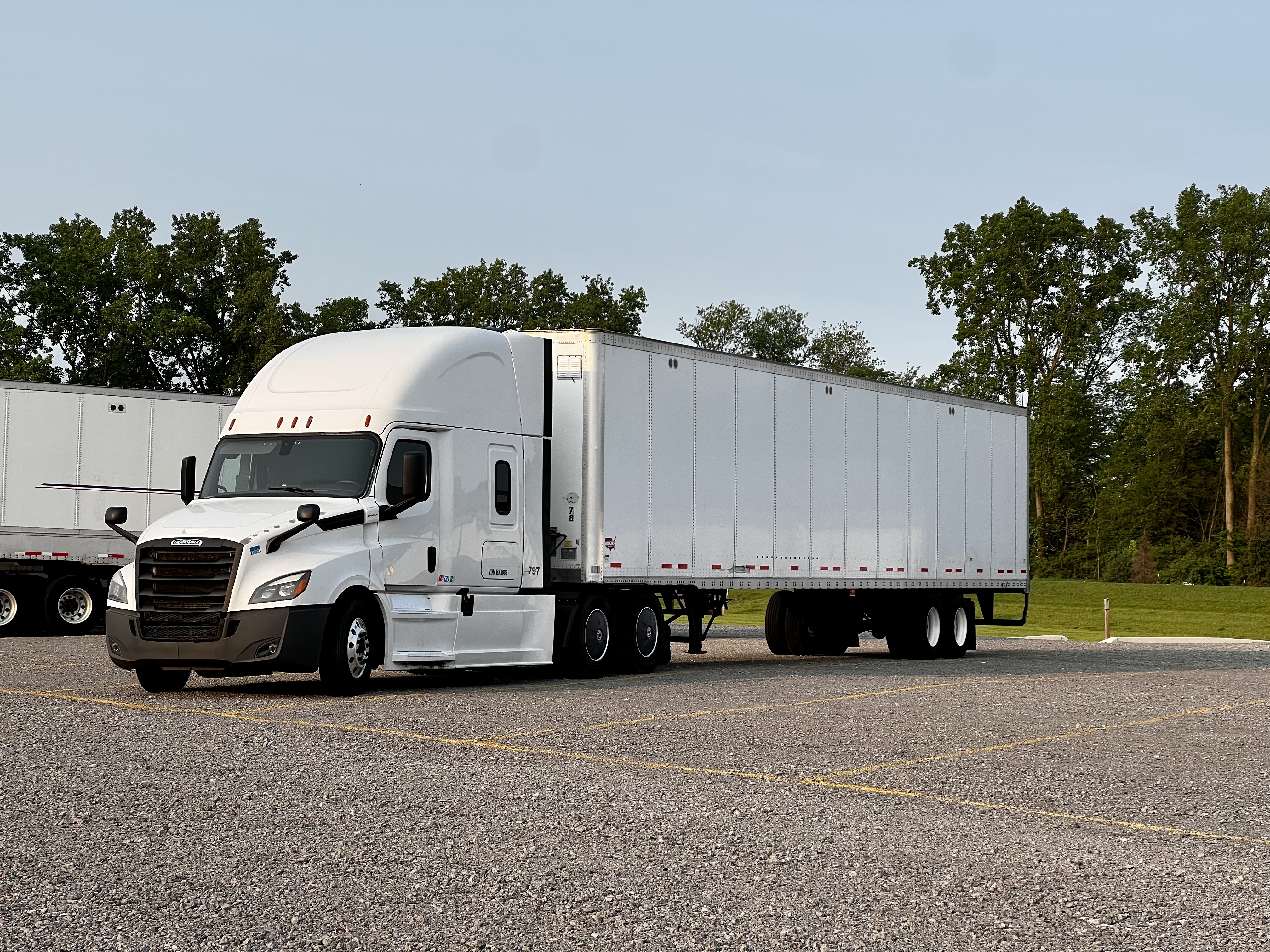 Semi parking near Indianapolis indiana