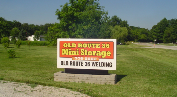 Old Route 36 signage