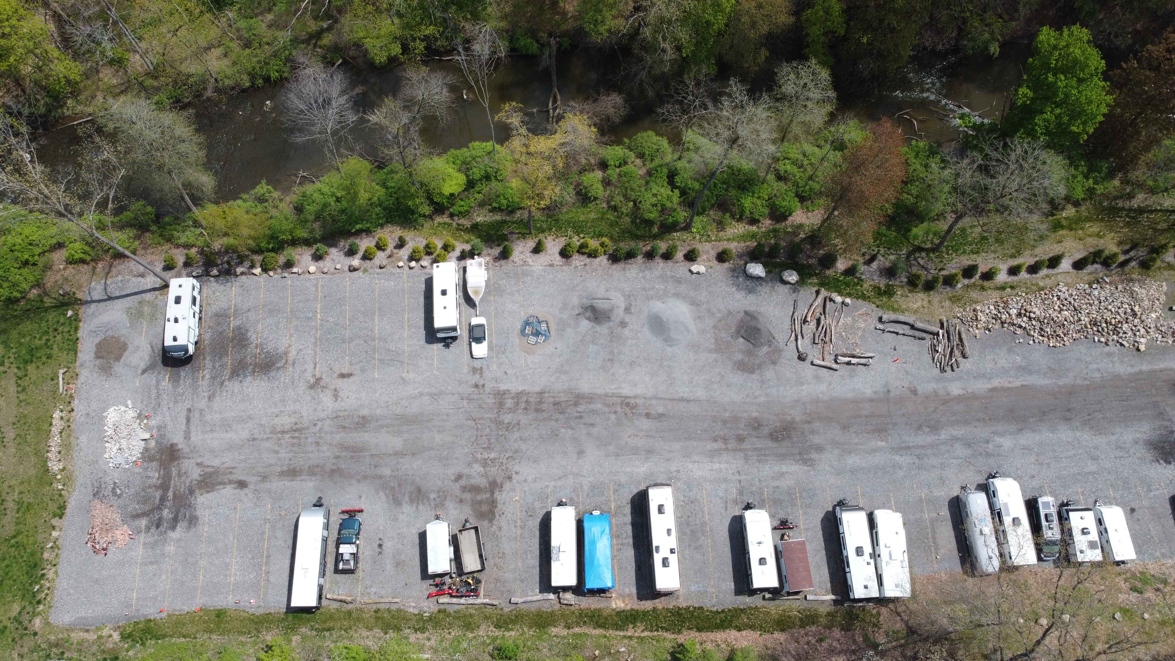 Our storage facility parking lot in East Rochester