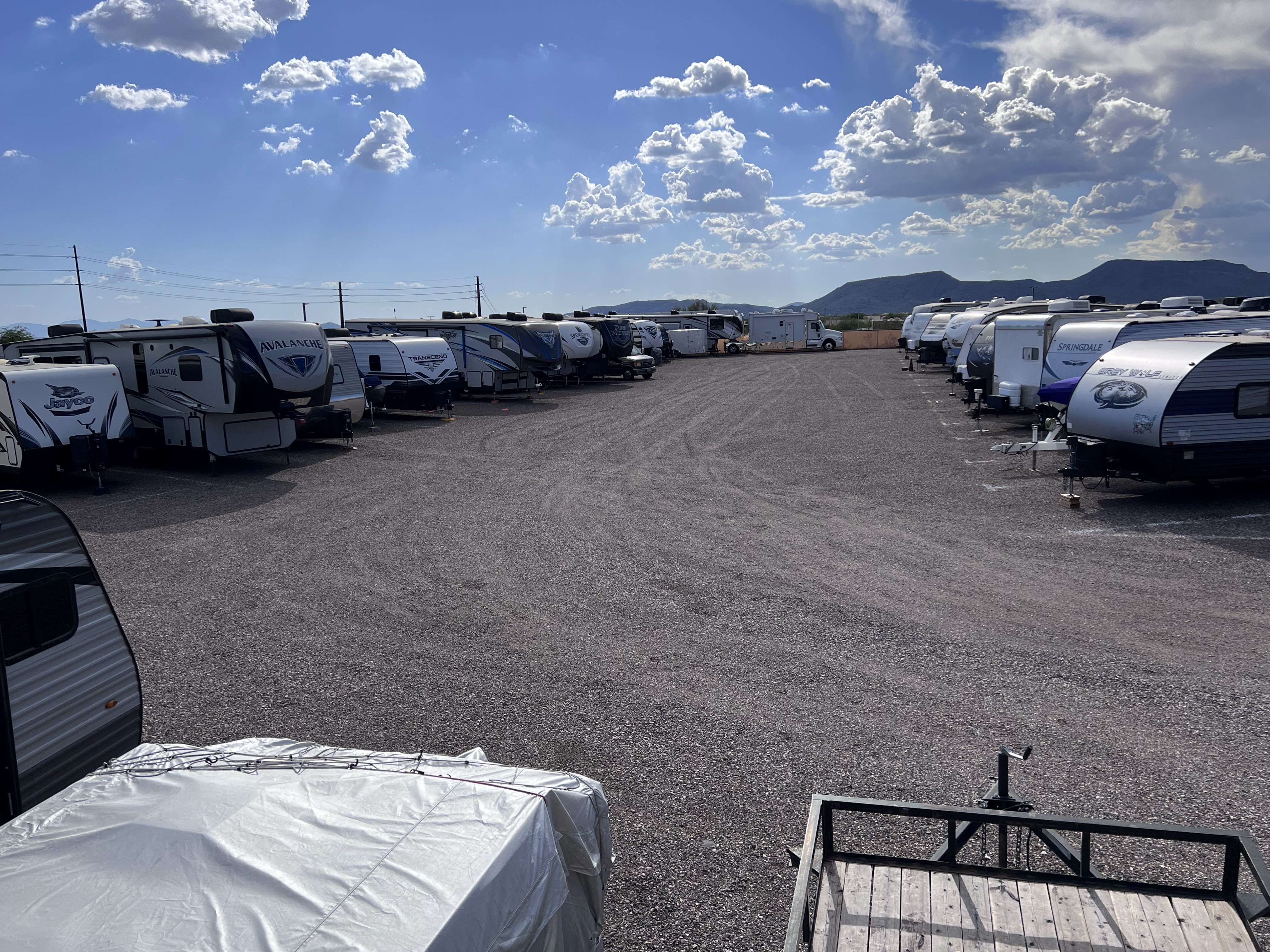 Wide Aisled RV Parking in New River, AZ
