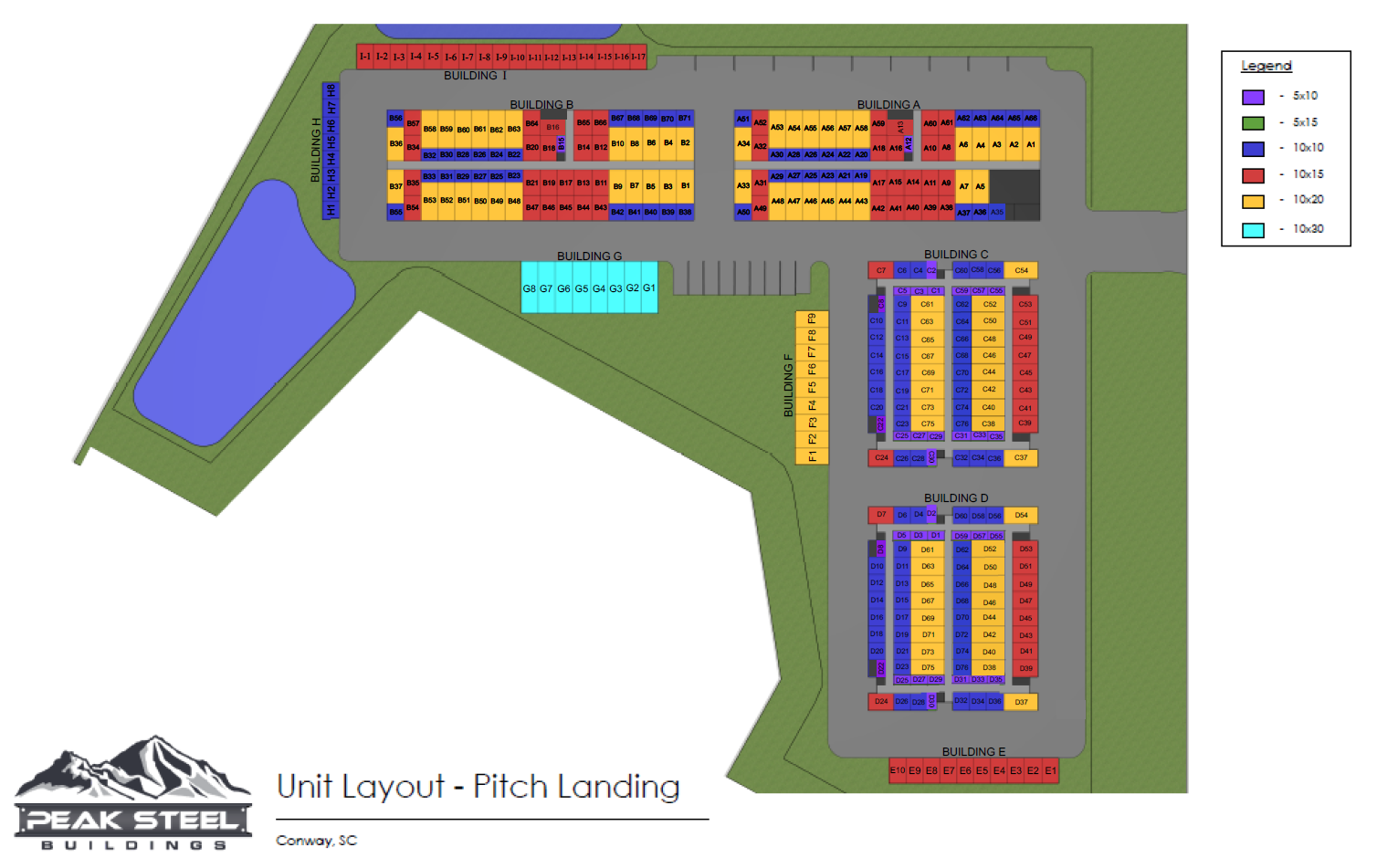 C's Self Storage Site Map