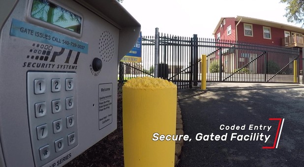 Gate coded access at Culpeper Self Storage